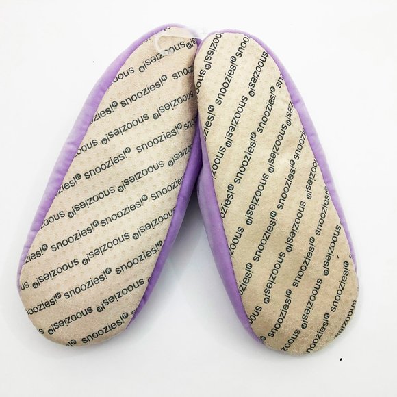 NWT Snoozies Women's AM PM Coffee Wine Slippers Med 7/8 Lavender - Picture 5 of 6